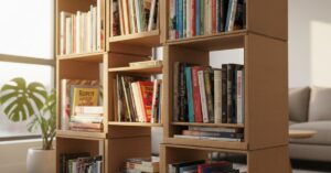 Stwórz własny regał na książki z kartonów 2025/2026 – DIY!