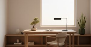 Biuro domowe w stylu japandi jak urządzić 2026: Twój azyl spokoju